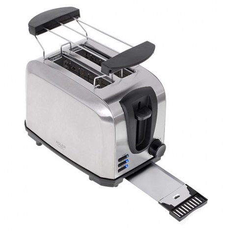 Adler | AD 3222 | Toaster | Power 700 W | Number of slots 2 | Housing material Stainless steel | Silver - 3